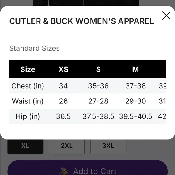 Cutter & Buck light purple Vikings Zip-Up Jacket - Picture 9 of 9